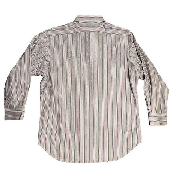 Polo Ralph Lauren Shirt Men’s 16.5 Purple Stripe Button Up Andrew Dress Pony - Picture 8 of 9